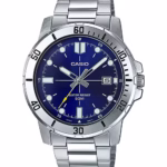 ساعت مچی مردانه کاسیو CASIO MTP-VD01D-2EVUDF, خرید ساعت کاسیو, ساعت کلاسیک مردانه, ساعت استیل مردانه, ساعت رسمی کاسیو, ساعت صفحه آبی کاسیو, Casio MTP-VD01D-2EVUDF