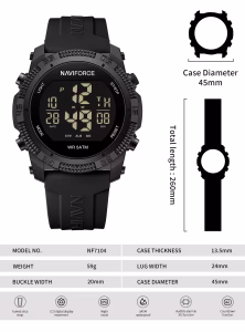 ساعت مچی مردانه نیوی فورس NAVIFORCE NF7104