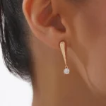 گوشواره تک نگین ژوپینگ XP-25137