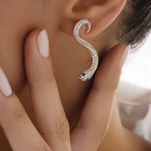 گوشواره نگینی مار ژوپینگ XP-25260
